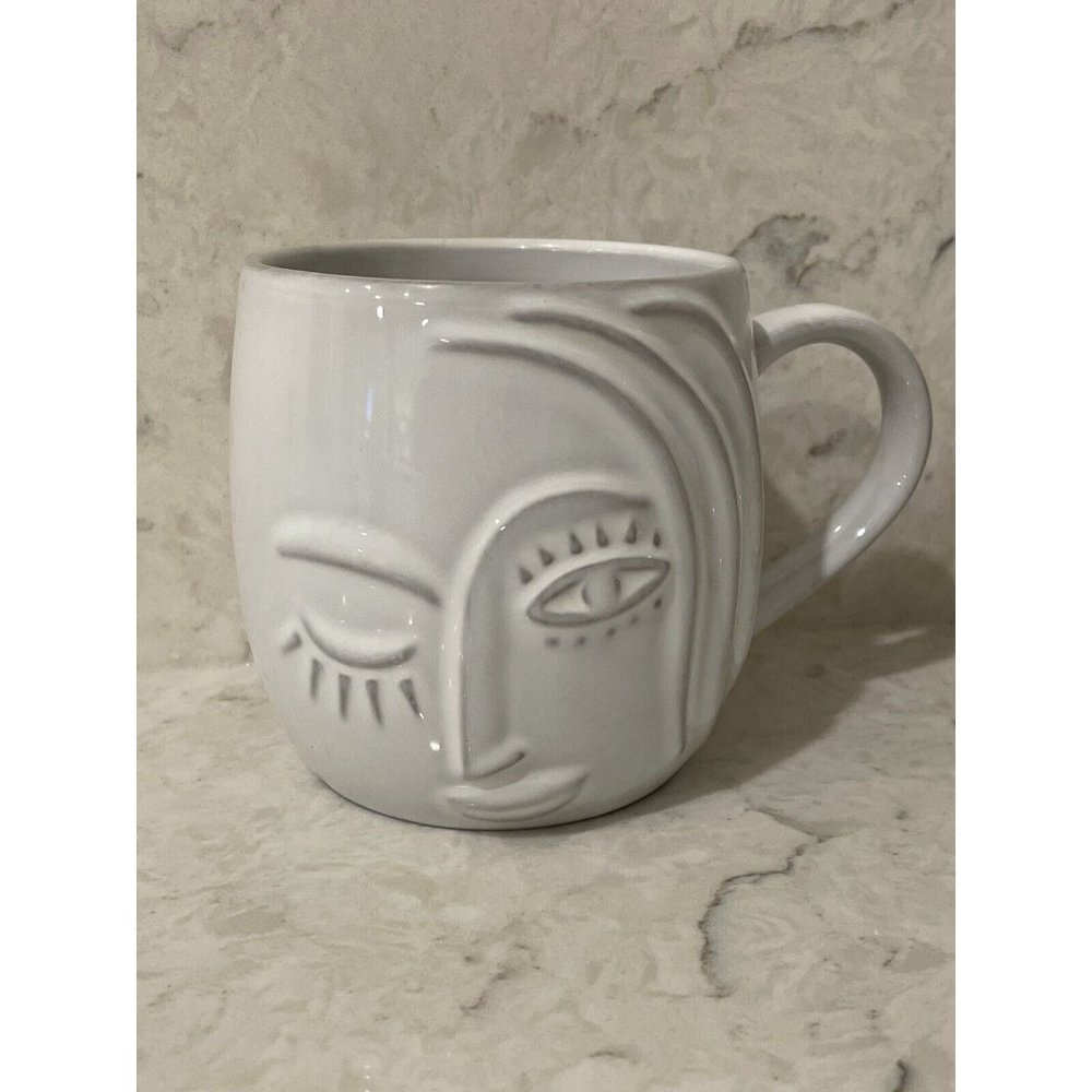 (1) Starbucks Siren Winking Mermaid Coffee Mugs 2013 Bone China White 14oz Cup